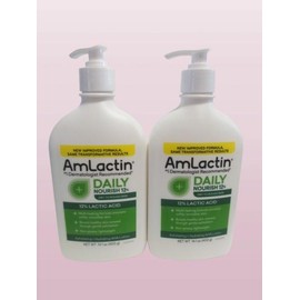 AMLACTIN DAILY NOURISH BODY LOTION 12% LACTIC ACID 14.1 OZ LOT OF 2