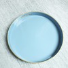 Spsyrine Round Blue Decorative Tray, 13" Plastic Serving Table Tray