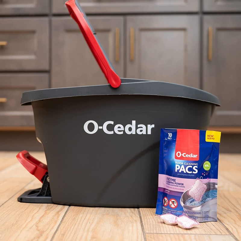 O-Cedar EasyWring RinseClean Microfiber Spin Mop & Bucket Floor Cleaning