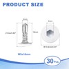 sourcing map 30Pcs M5x16mm White Hex Washer Head Self Tapping
