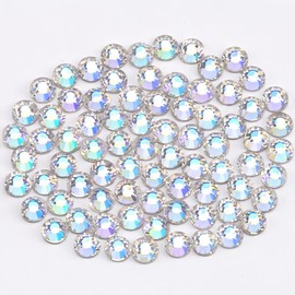 Novani Rhinestones 3000Pcs Flatback Crystal Round Loose Gemstones Glass Rhinestones for Crafts Makeup Nail Art Clothes Shoes DIY Decorations(SS6, 1.9-2.0mm,Moon Night)