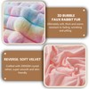 2 PCS Fluffy Bubble Faux Rabbit Fur Duvet Cover Set