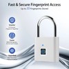 UMIK UMIKSMART Fingerprint Smart Padlock Combination Padlocks Candados, USB Rechargeable