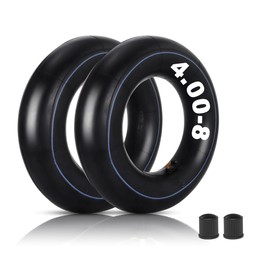 4.80/4.00-8 Inner Tubes, 480/400-8 Inner Tubes for Mini Bikes, Wheelbarrows, Lawnmowers, Go Karts, Handcarts, Trailers, Heavy Inner Tubes with TR87 Curved Valve Stem, Pack of 2