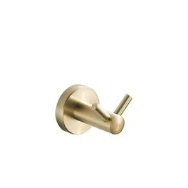 Housler® Brushed Brass Round Bathroom Accessories (Gold) (Round double Robe hook)