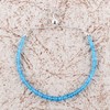 Natural Neon Apatite Gemstone Beads Bolo Bracelet, Adjustable Slider Chain,