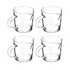 QWORK Espresso Shot Glass with Handle, 4 Pack 3-Ounce Double