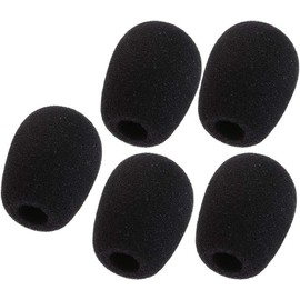 5Pcs Black Replacement Microphone Sponge Wind Shield Windscreen Foam Cover for Microphone Windscreen for Shure CVG18-B/C Gooseneck Condenser Microphone, Microphones Accessories