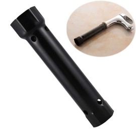 LightBeacon Pipe Wrench, 2 in 1 Socket Wrench, Hose Wrench for Taps, Classic Pipe Wrench, Socket Spanner Faucet for Faucet and Sink, Black