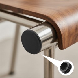 TXXATX Pack of 12 Lamellar Plugs, Round Tube Plugs, 25 mm Plugs, Reusable Pipe Cover, PP Plastic End Cap, Black, Round Plugs, Protective Caps for Sealing Plugs, Round Tube, Sofa, Chair Leg Caps