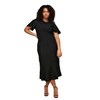 TRENDYOL Women's Midi Bodycon Regular Plus Size Dress, black