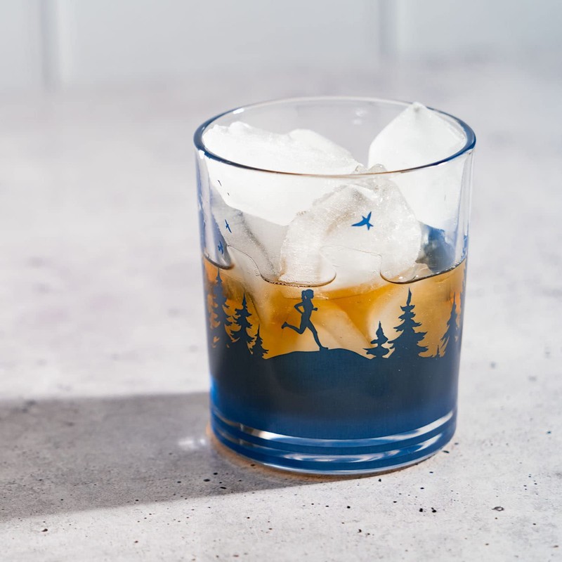 Gone For a Run Running Lowball Glass | Happy Hour