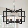 JHLBYL Modern Farmhouse Black Chandelier: 6-Light Upgrade Industrical Light Fixture