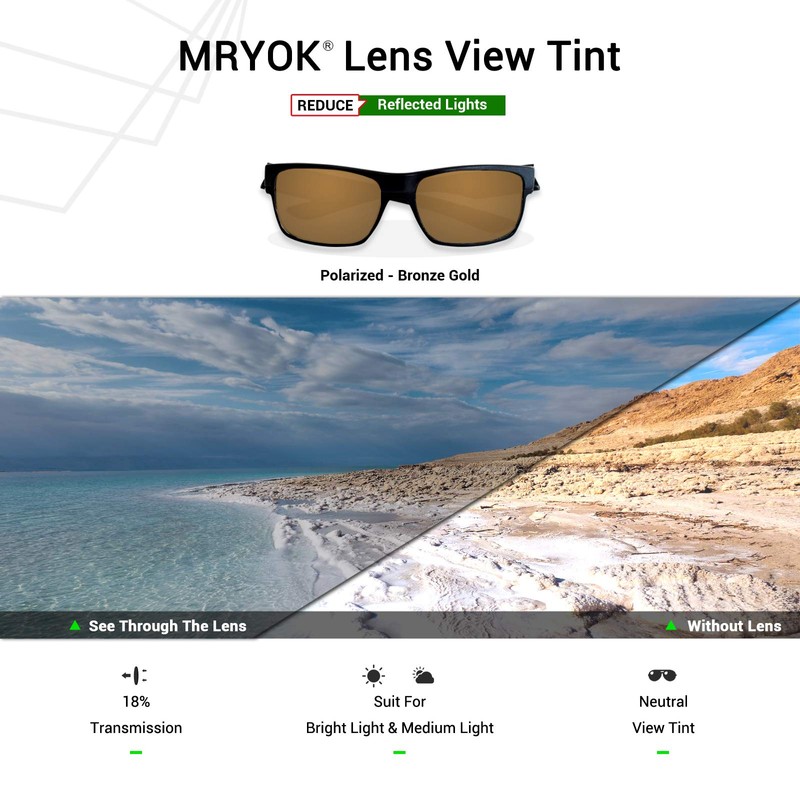 Mryok Polarized Replacement Lenses for Oakley Flak Jacket XLJ -