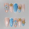 Luxury Press on Nails Medium Almond Handmade 3D Unique Reusable