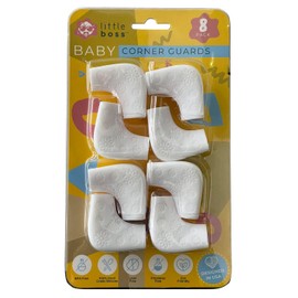 Corner Protector for Baby (8 Pack), Safety Silicone Corner Guards – Childproof Protectors for Sharp Table & Furniture Edges, Soft & Non-Toxic, Easy Installation, Fits All Surfaces – White
