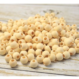 DAHI Beads Wooden Beads With Hole Wooden Balls Wooden Beads Craft Beads For DIY Jewellery Making