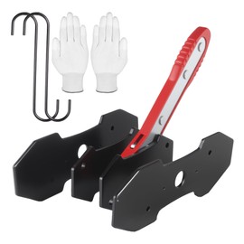 CHXLQQX Brake Caliper Compression Tool,Caliper Piston Compressor Tool with 2 Brake Caliper Hooks& Gloves 360°Adjustable Brake Caliper Tool for Single Twin Quad Piston, Car Truck SUV Brake Repair, Red