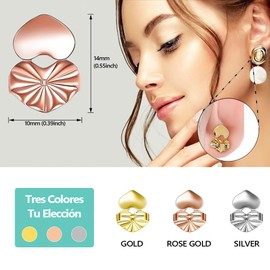 6 Pares de Earbacks, Elevadores de Aretes Mágicos de Alta Calidad, No Pierde el Color, Hipoalergénico y Puede Llevarse con Confianza, Ajustables para Lóbulos de Oreja, Apto para Todos Los Pendientes