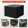 Durable Square Fire Pit Cover, 100% Waterproof, Anti-Crack 600D, Patio