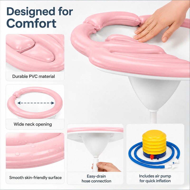 Inflatable Shampoo Basin for Home Hair Washing – Portable PVC