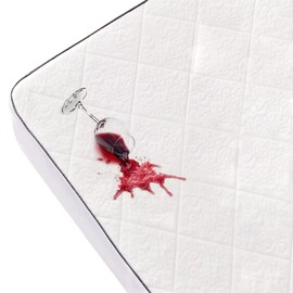 SLEEPAURA Waterproof Mattress Protector – Noiseless, Washable, Breathable Fitted Mattress Cover with Stretchable Pocket up to 18'' Depth - White Pad Cover (Twin)