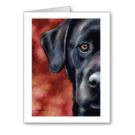 DJ Rogers Fine Art Black Lab - Set of 10 Note Cards With Envelopes