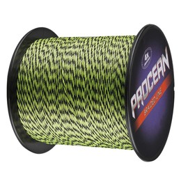 Procean 100% PE 4 & 8 Strands Braided Fishing Line, 6-300 LB Sensitive Braided Lines, Super Performance and Cost-Effective (Multi-Color(Yellow&Black), 15LB(6.8Kg) 0.18mm-328Yds)