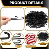 DoubleFill 100pcs Plastic Sock Hanger with Curved Bar 3.9" Display