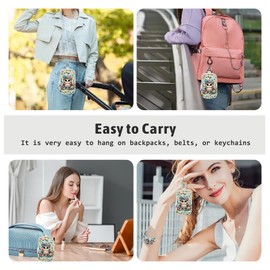 Hand Sanitizer Spray Case, Zippered Pouch, Cute Hand Sanitizer Holder Zippered Pouch, Glow Mist and Power Mist 1FL OZ, Pouch Case for Hand Sanitizer Card Spray for Women Men (Owls Floral)