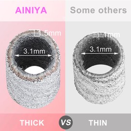 80 Pcs Small Sanding Bands for Nail Drill，Small Nail Sanding Files for 3.1mm Mandrel Bits 80#120#180#240# for Acrylic Nails Gel Manicures and Pedicure