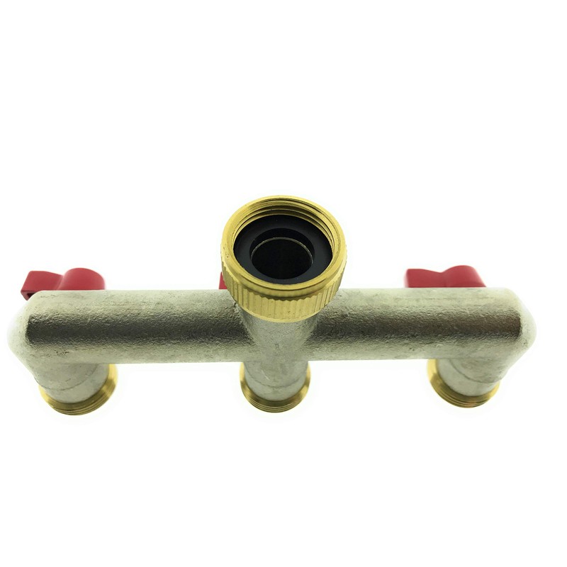 Ventilkappenkönig 3-Way Brass Tap Water Distributor 3 Distributors 3/4 Inch