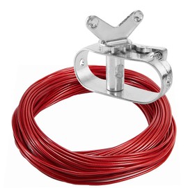 Pool Cover Cable and Winch Kit - 100ft Pool Cover Cable and Aluminum Spring Loaded Ratchet for Securing above Ground Swimming Pool Winter Covers