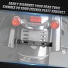 NICECNC Black Universal License Plate Mounted Turn Signal Relocation kit