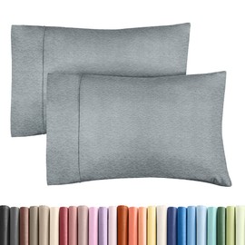 King Pillow Cases Set of 2 - Ultra Soft Hotel Quality Pillowcase Covers - Comfy Cozy Bedding for Women, Men, Kids & Teens - Machine Washable Pillow Protectors - 2 Pieces Set - King Size Heathered Blue