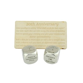 20 Year Anniversary Metal Date Dice Create a Unique 20th Anniversary Date Idea