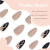 Mezrkuwr 24 Pieces Press On Almond Nails Medium False Nails