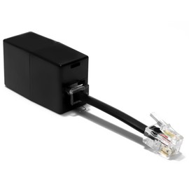 AmzPRO AmzDeals 1-Pack RJ11 to RJ9 Adapter, Female RJ11 (6P4C) Jack to Male RJ9 (4P4C) Plug