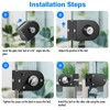 Ranbo Frameless Double-Sided Glass Door Lock,Clamp-On No-Drill,304 Stainless Steel,for 3/8"–1/2"(10-12mm)