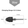 Mesee 2Pcs Mini Keyless Drill Chuck, 0.3-3.4mm Quick Change Chucks