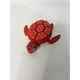 Pawpular Prints Turtle Fidget Clicker Sensory Toy Autism ADHD Support Stress and Anxiety Red