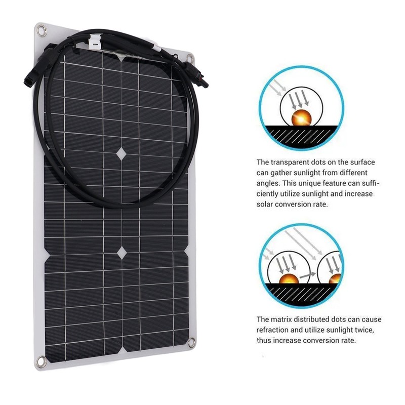 20W 18V Flexible Solar Panel Monocrystalline Solar Charge Board for