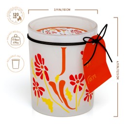 KAORI Scented Classic 17.5oz Large Tumbler Candle – Dual Wicks, 110-Hour Burn Time, Perfect for Relaxation & Holiday Gifting (Pink Peony, Letter J)