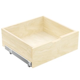 espidoo 8-Inch Pull Out Cabinet Organizer: Hard Close Wooden Drawer with Full Extension Slides - 22½" W x 21" D for Kitchen Pantry Storage - Easy Assembly & Durable Birch/Oak Construction