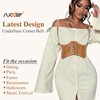 SUOSDEY Women Underbust Corset Belt Elastic Faux Leather Steampunk Renaissance