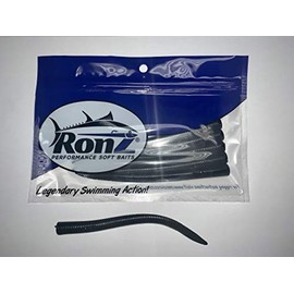 RONZ Lures 6" Replacement Tails Black Pearl