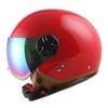 1STORM Motorcycle Scooter Bike Open FACE/Half FACE Helmet Classic RED