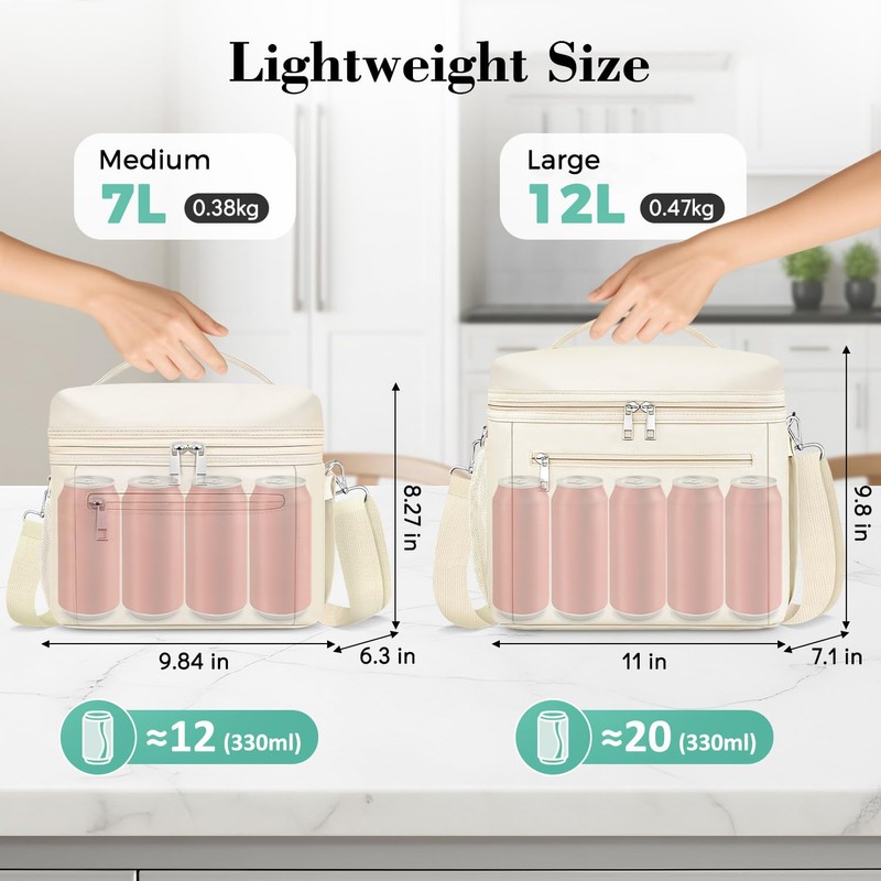 DALINDA Insulated Lunch Bag for Women Men,Small Reusable Lunch Box