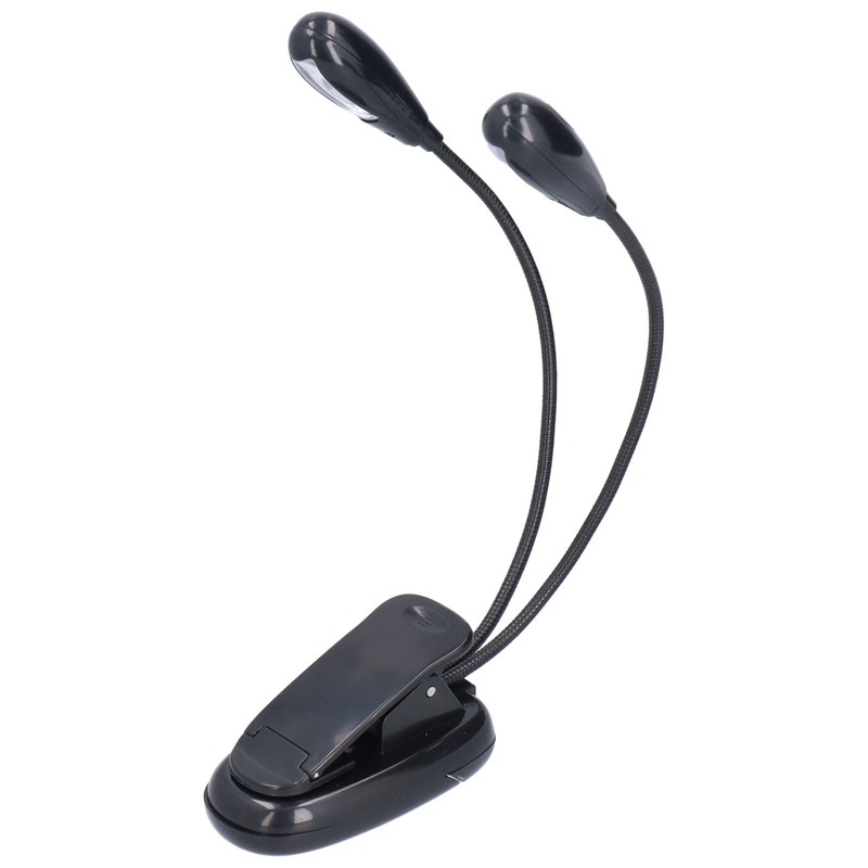 LED Book Light Eye Protecting 360° Rotatable White Light Double