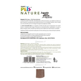 Fancy Pets Rama Bambú Plus Juguete para Morder Sabor Carne para Perro Tamaño Chico Color Café